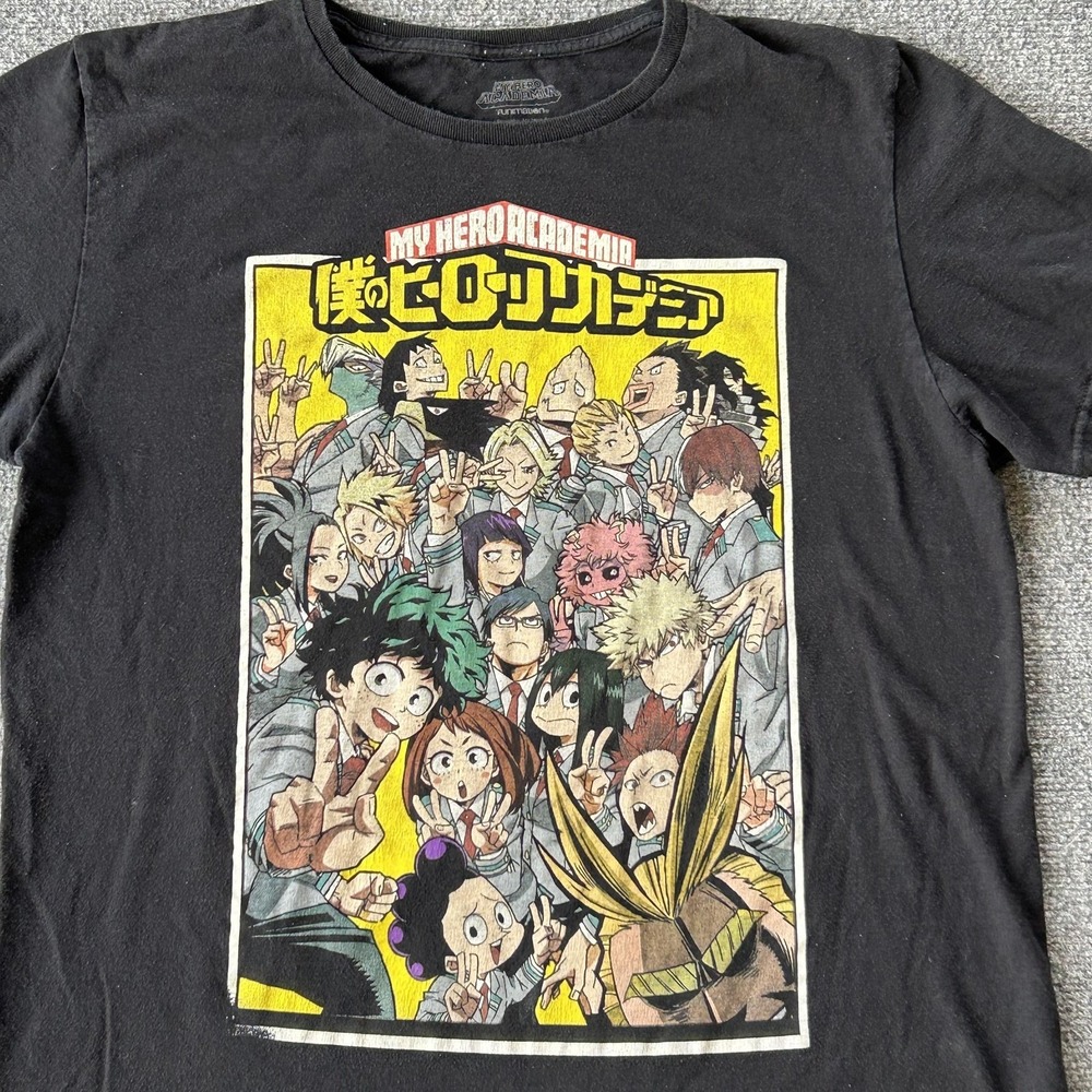 My‎ Hero Academia Shirt Mens Large Black Izuku Midoriya Anime Graphic Tee